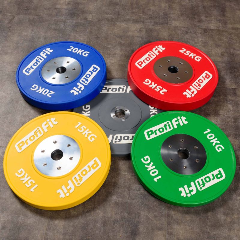 Диск профессиональный обрезиненный HARD цветной D51 мм PROFI-FIT 5 кг