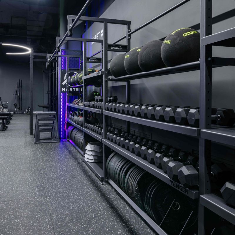 Гантель гексагональная обрезиненная PROFI-FIT 15 кг