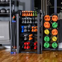 Гантель в виниловой оболочке, шестигранник PROFI-FIT 4 кг, красная