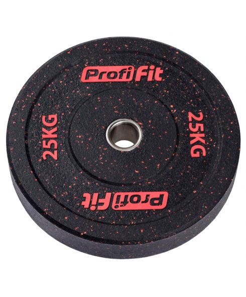 Диск для штанги (резиновая крошка) D51 мм PROFI-FIT 25 кг