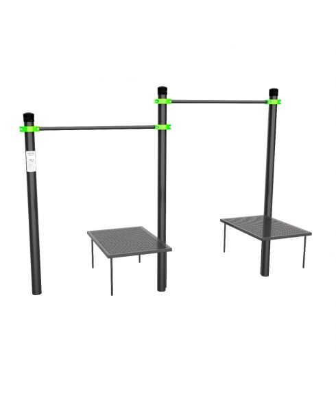 W233 GTO Перекладины разноуровневые для подтягивания из виса лежа на низкой перекладине ZAVODSPORTA