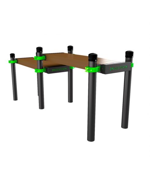 W252 GTO Скамья гимнастическая горизонтальная разноуровневая (двойная) ZAVODSPORTA