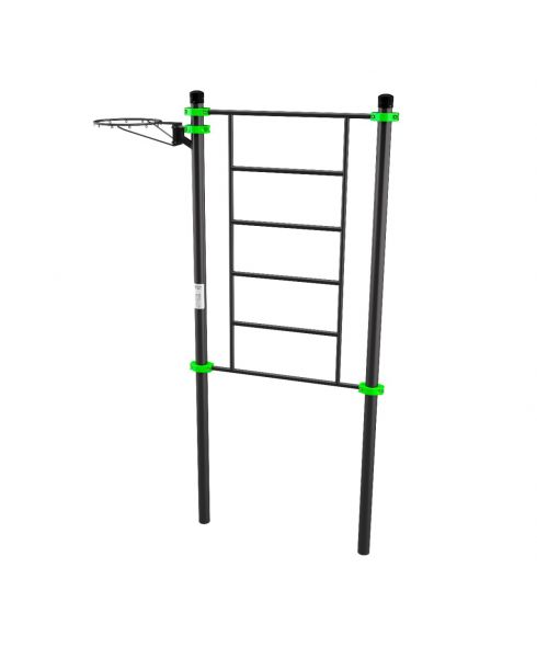 W264 GTO Гимнастический снаряд (шведская стенка) с баскетбольным кольцом ZAVODSPORTA